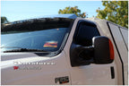Installed View - Ford F250 F550 Front (1999-2016): Premium Window Visors