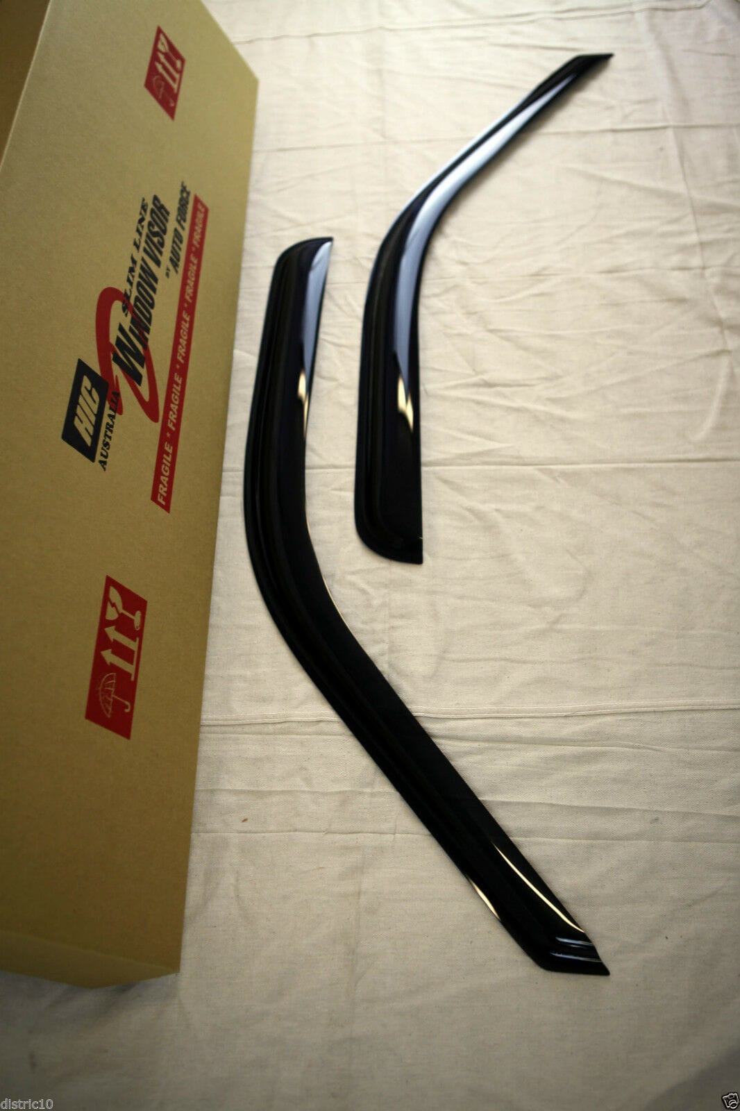 Installed View - Ford F250 F550 Front (1999-2016): Premium Window Visors