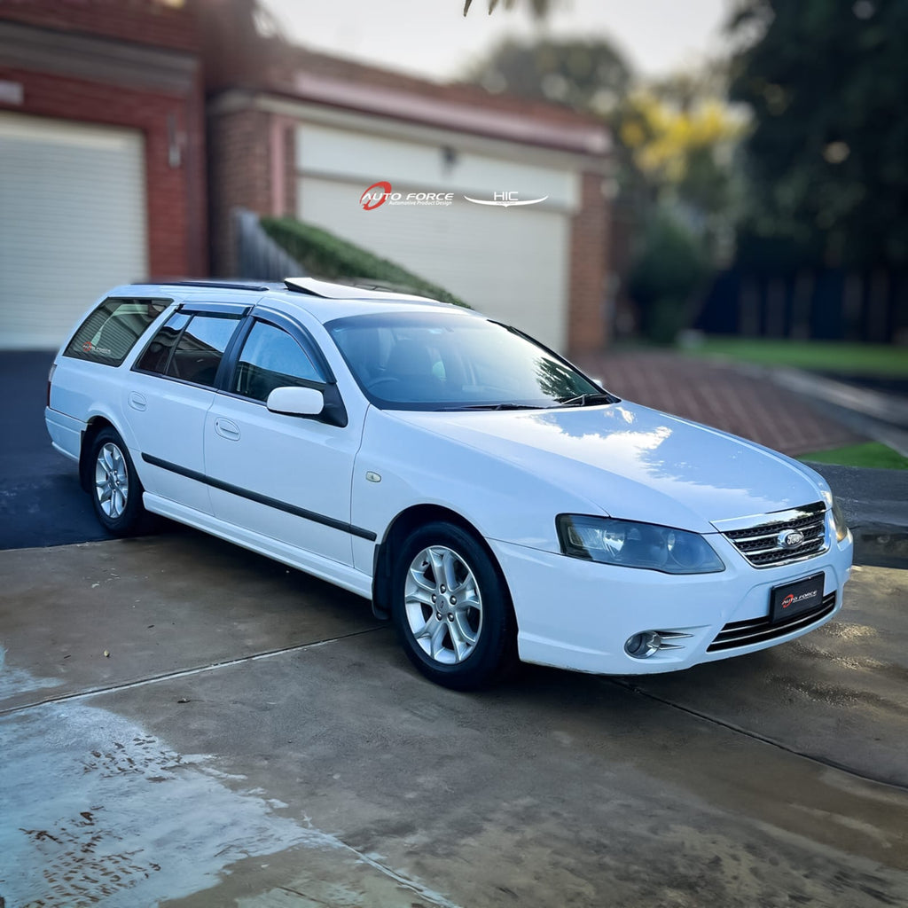 Installed View - Ford Fairlane BA BF AU LTD: Premium Window Visors