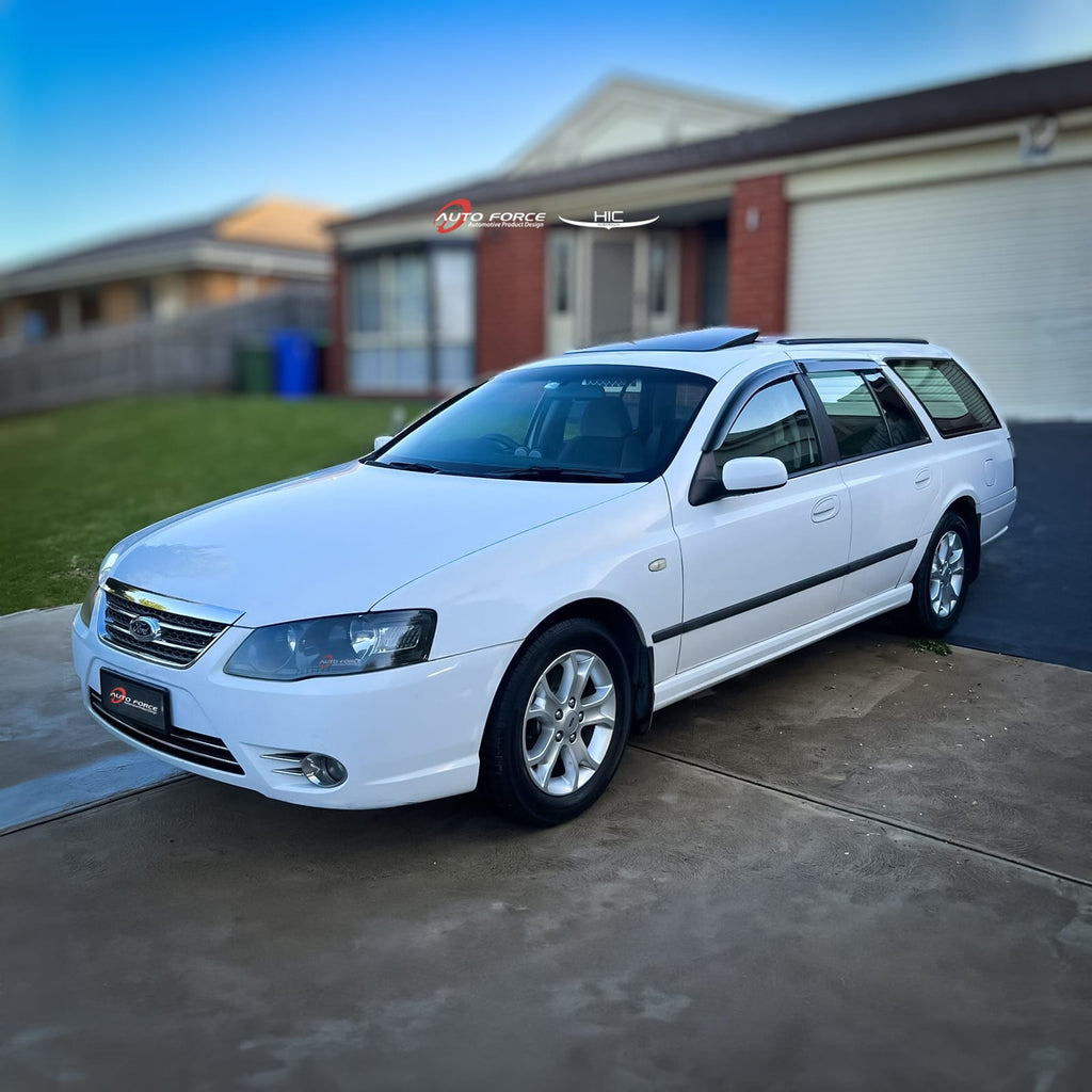 Installed View - Ford Fairlane BA BF AU LTD: Premium Window Visors