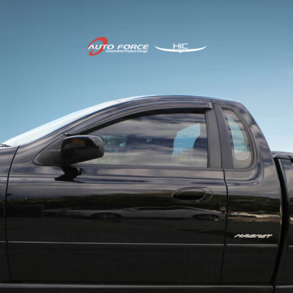 Installed View - Ford Fairlane BA BF Sedan Front (2003-2007): Premium Window Visors