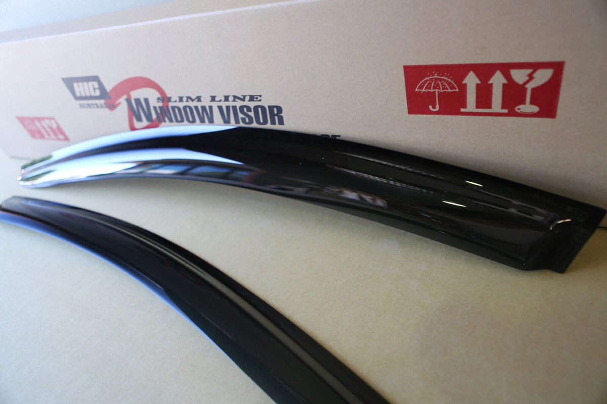 Installed View - Ford Fairlane BA BF Sedan Front (2003-2007): Premium Window Visors