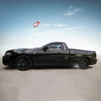 Installed View - Ford Fairlane BA BF Sedan Front (2003-2007): Premium Window Visors