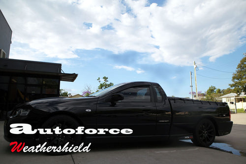 Installed View - Ford Fairlane BA BF Sedan Front (2003-2007): Premium Window Visors