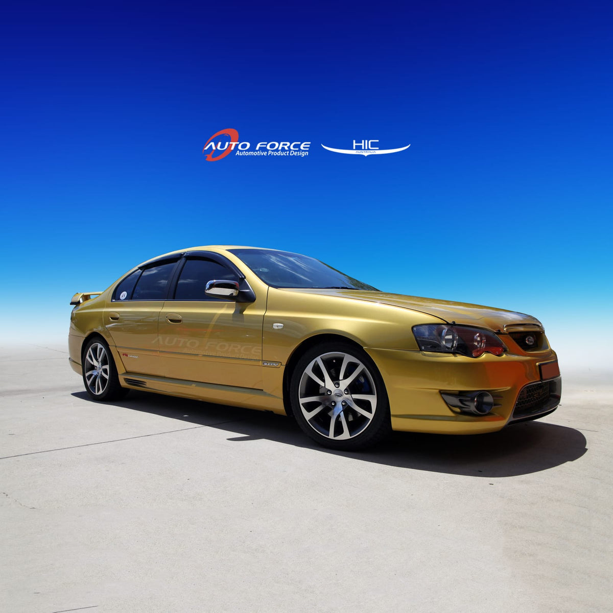 Installed View - Ford Fairmont BA BF Ghia Sedan (2002-2008): Premium Window Visors