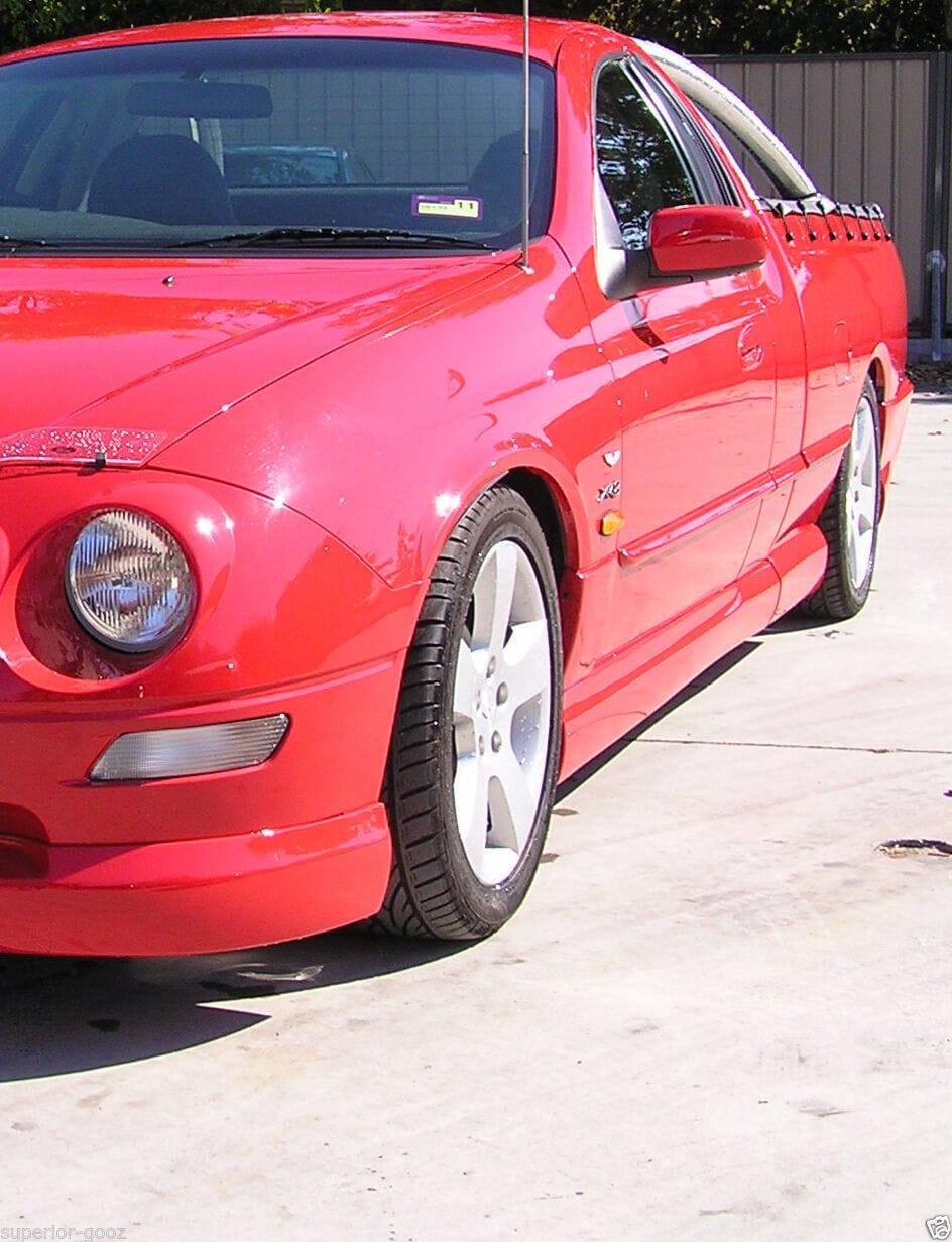 Installed View - Ford Falcon AU Series 1 2 3 Ute: Tickford TS50 Style Side Skirts