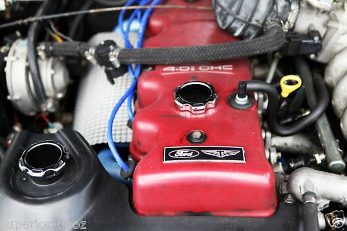 Installed View - Ford Falcon AU Series: Billet Aluminium Power Steering Cap Cover (Series 1, 2 & 3)