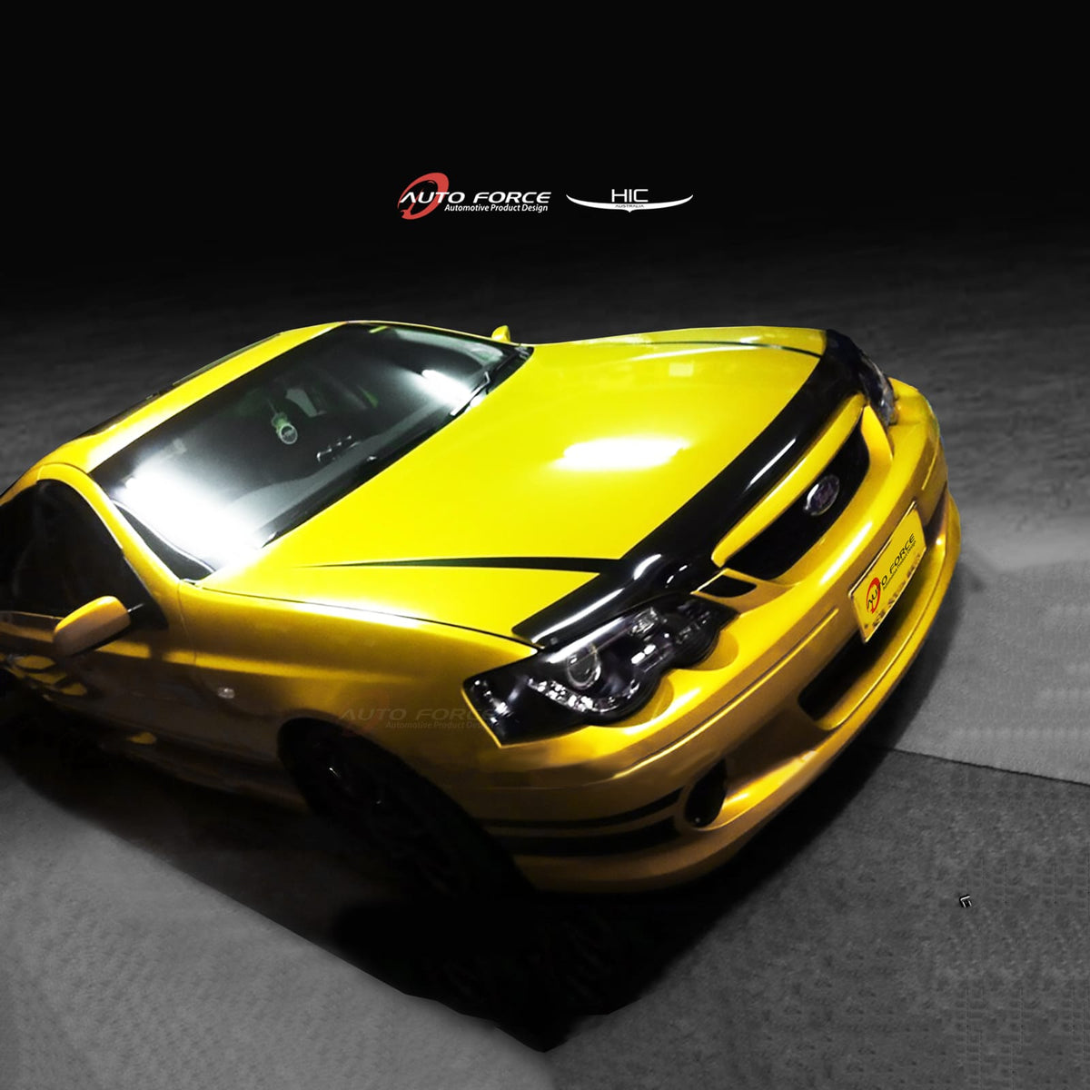 Installed View - Ford Falcon BA BF (2002-2008): Bonnet Protector Guard
