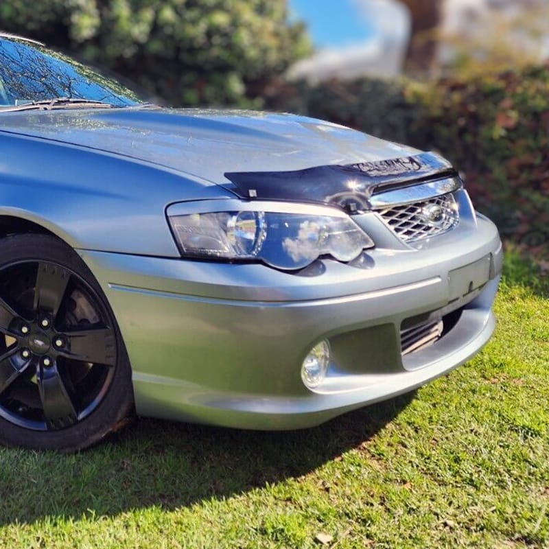 Installed View - Ford Falcon BA BF (2002-2008): Bonnet Protector Guard
