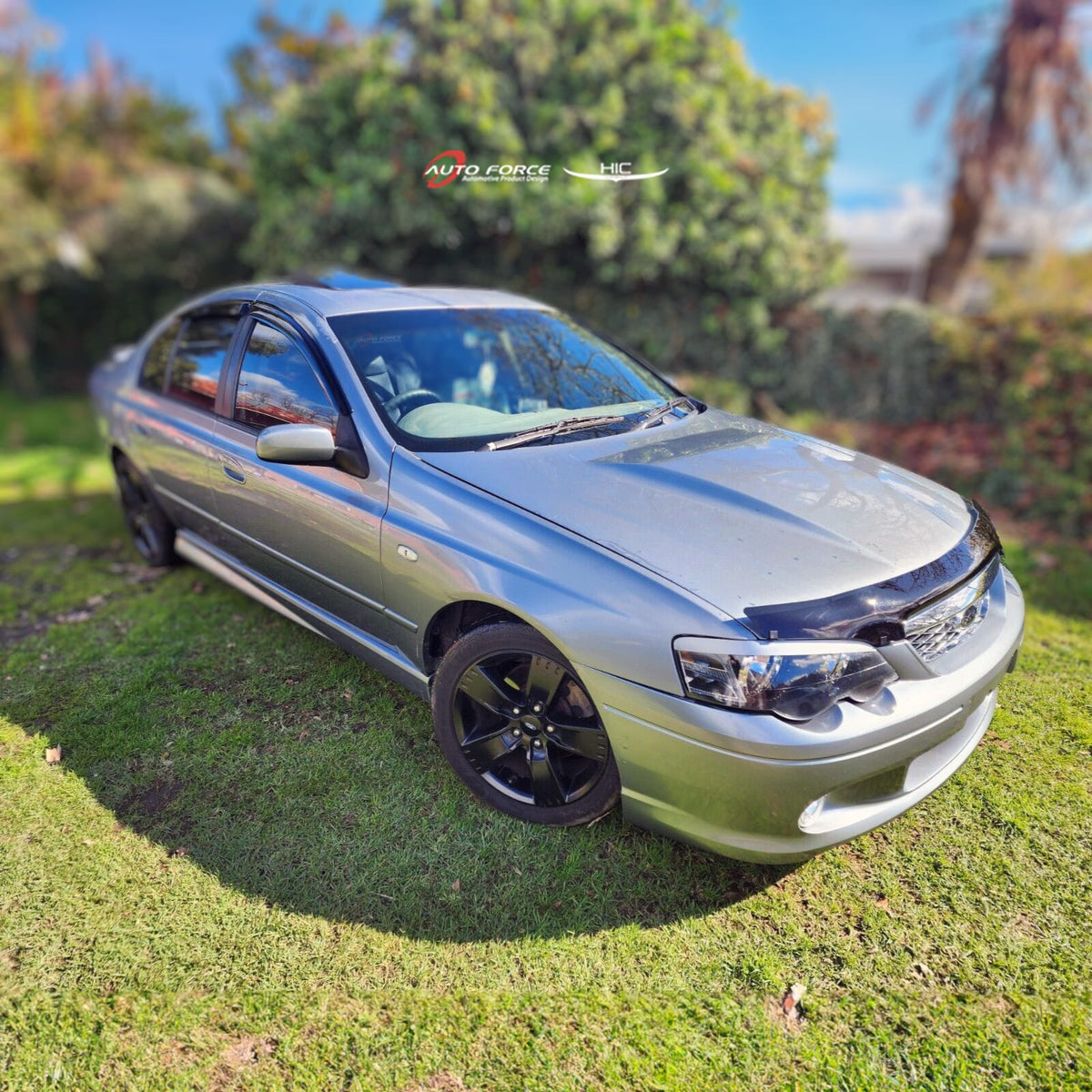 Installed View - Ford Falcon BA BF (2002-2008): Bonnet Protector Guard