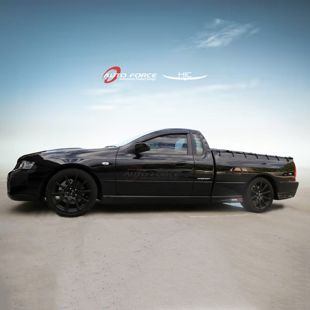 Installed View - Ford Falcon BA BF AU Ute (1999-2002): Premium Window Visors