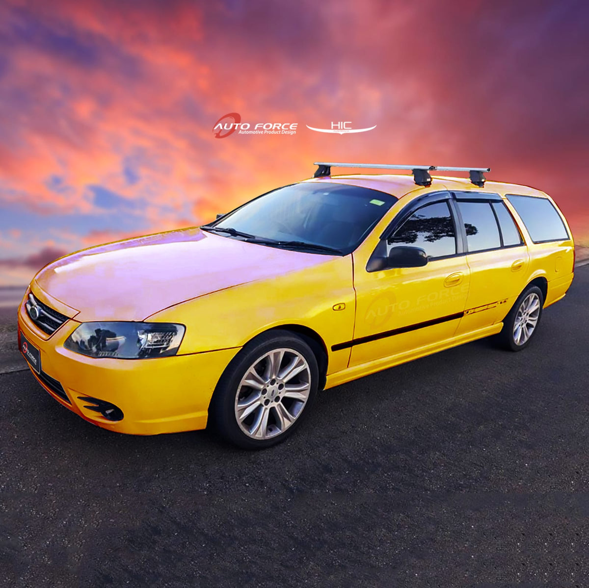 Installed View - Ford Falcon BA BF AU Wagon (2002-2010): Premium Window Visors