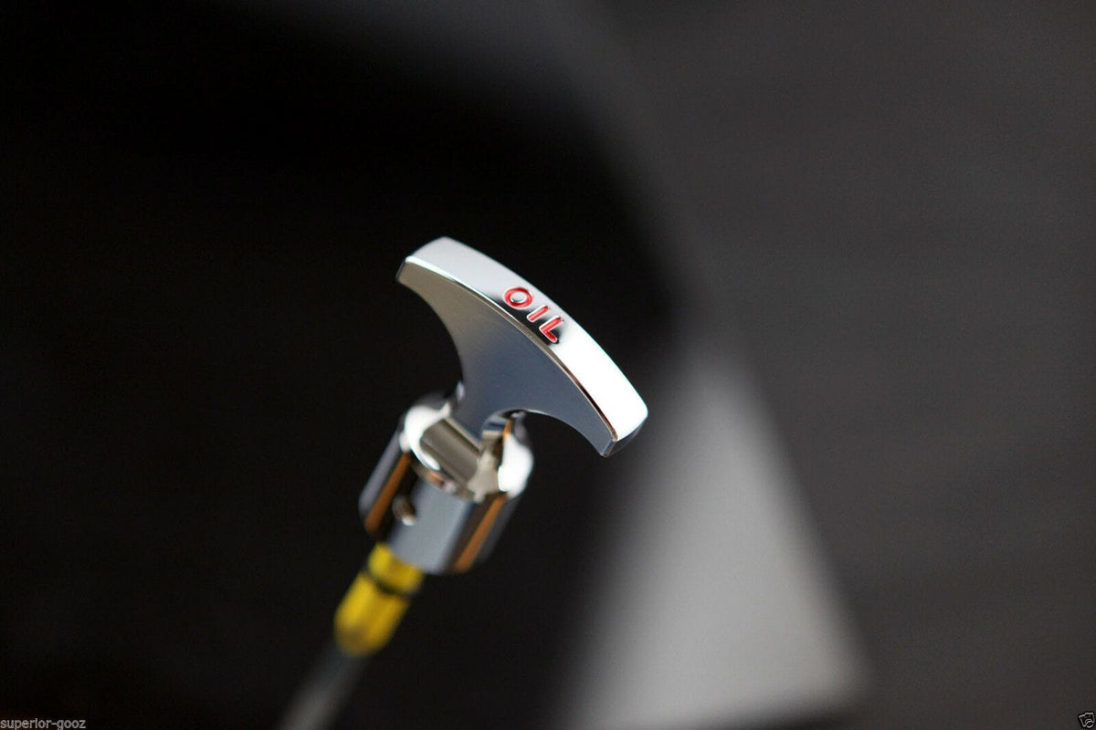 Installed View - Ford Falcon BA BF FG: Billet Engine Oil Dipstick Handle
