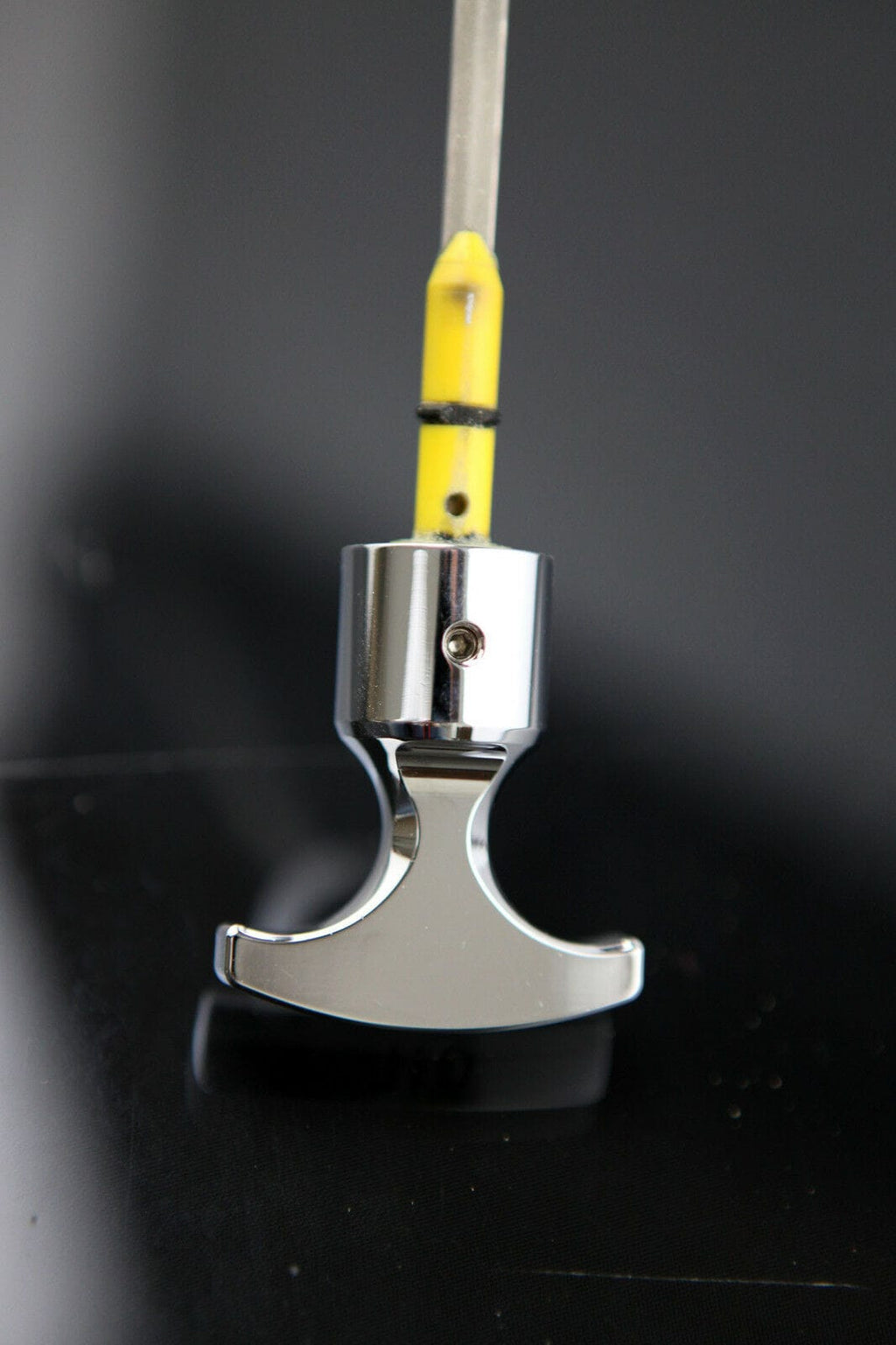 Installed View - Ford Falcon BA BF FG: Billet Engine Oil Dipstick Handle