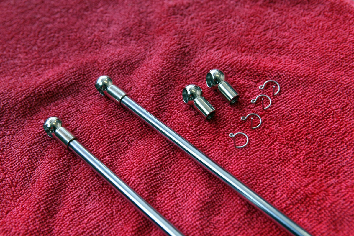 Installed View - Ford Falcon BA BF & FPV: Chrome Heavy-Duty Bonnet Struts
