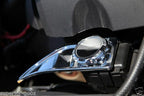 Installed View - Ford Falcon BA BF & FPV: Chrome Power Steering Overflow Tray