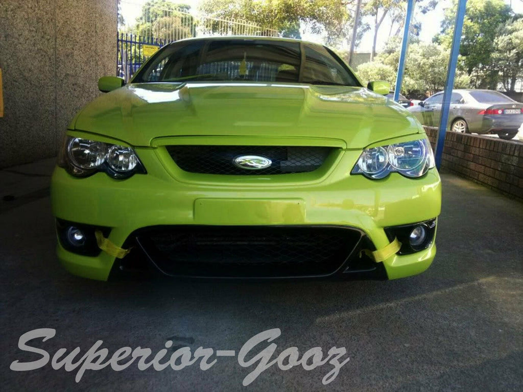 Installed View - Ford Falcon BA BF FPV: Premium Headlight Eyelids