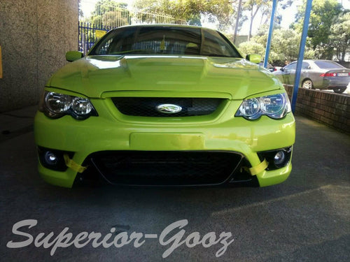 Installed View - Ford Falcon BA BF FPV: Premium Headlight Eyelids