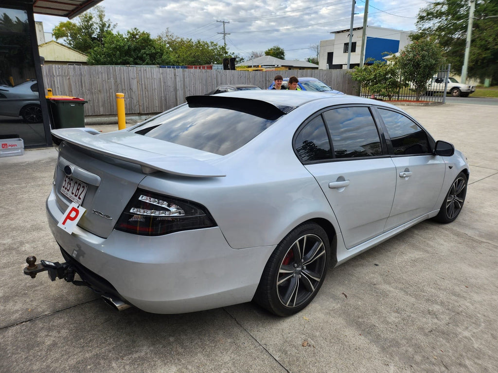 Installed View - Ford Falcon BA BF Sedan (2002-2008): Premium Roof Spoiler