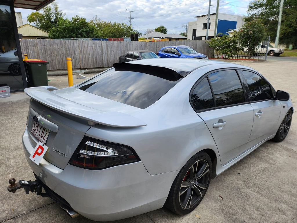 Installed View - Ford Falcon BA BF Sedan (2002-2008): Premium Roof Spoiler