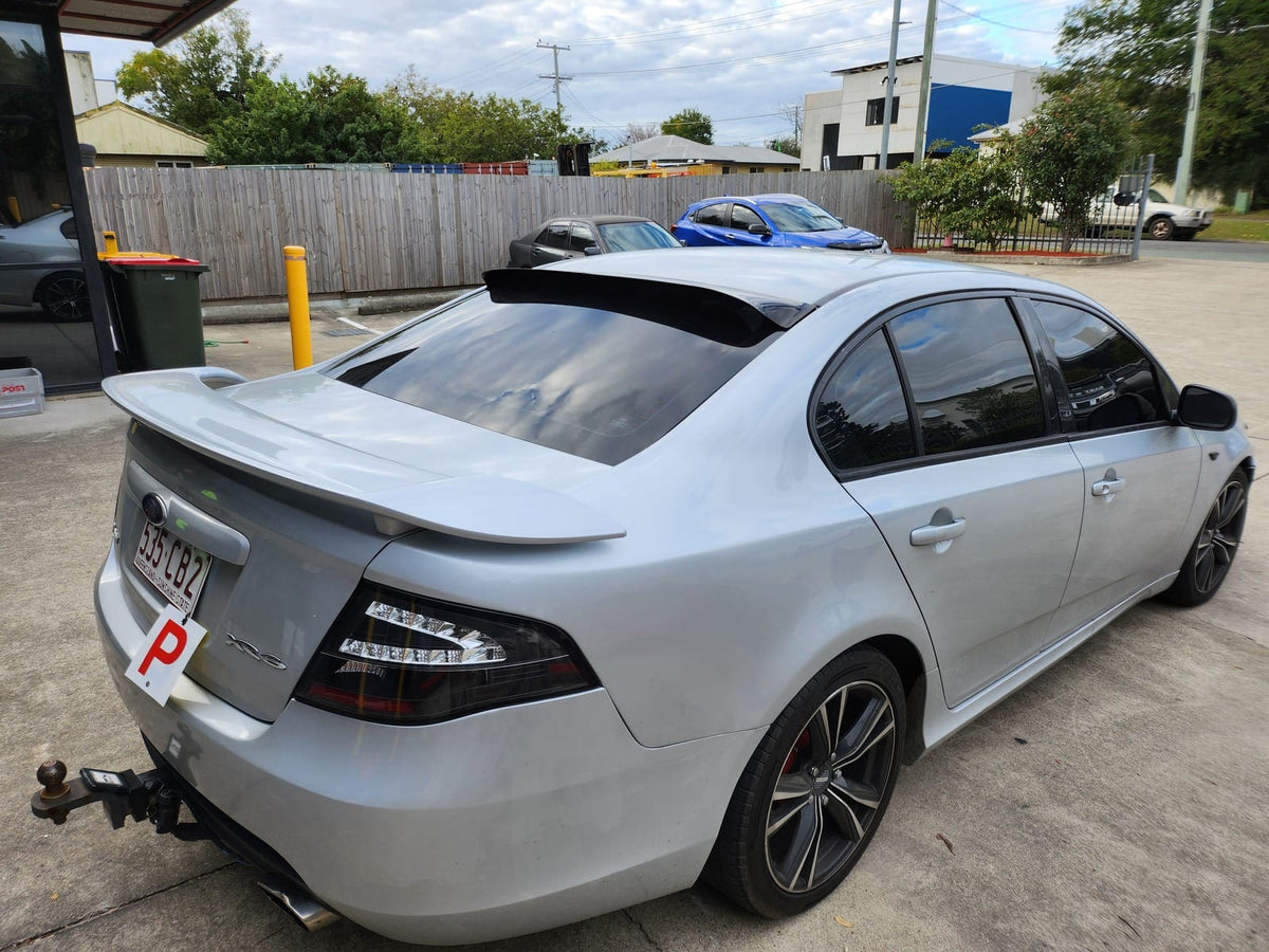 Installed View - Ford Falcon BA BF Sedan (2002-2008): Premium Roof Spoiler