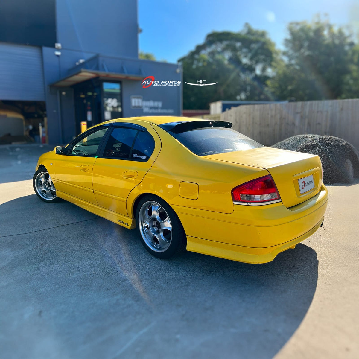 Installed View - Ford Falcon BA BF Sedan (2002-2008): Premium Roof Spoiler