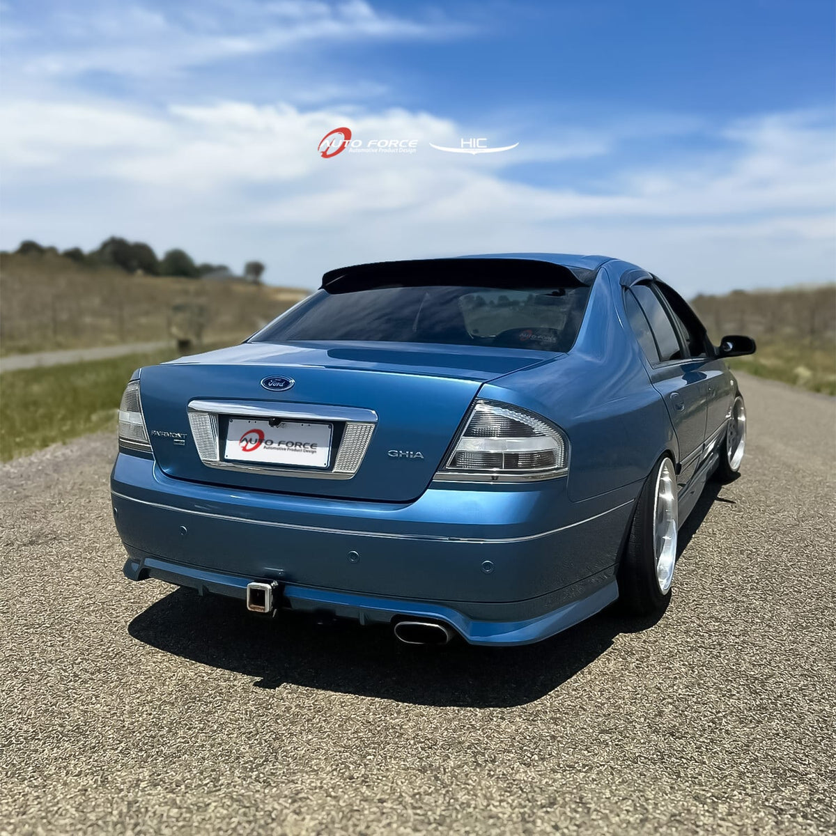 Installed View - Ford Falcon BA BF Sedan (2002-2008): Premium Roof Spoiler
