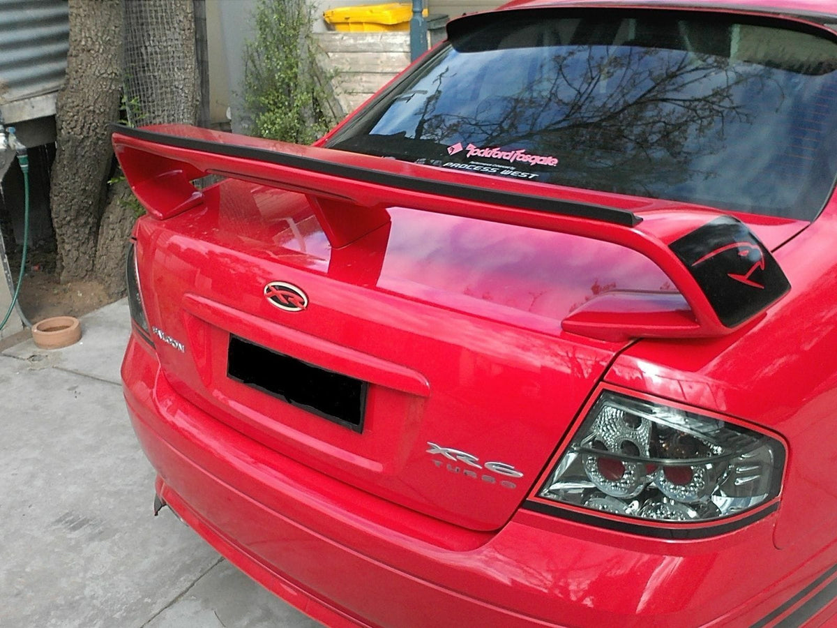 Installed View - Ford Falcon BA BF Sedan: Bobtail Rear Boot Spoiler Lip (XT / XR6 / XR8 / Fairmont / Fairlane)