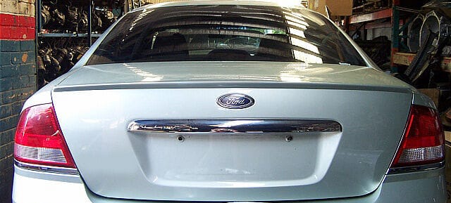 Installed View - Ford Falcon BA BF Sedan: Bobtail Rear Boot Spoiler Lip (XT / XR6 / XR8 / Fairmont / Fairlane)