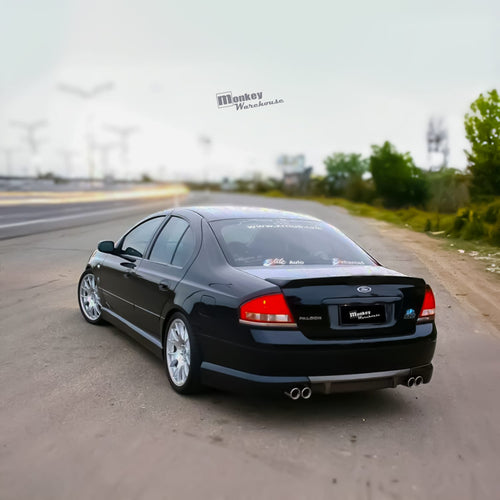 Installed View - Ford Falcon BA BF Sedan: Rear Boot Bobtail Drift Wing