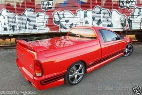 Installed View - Ford Falcon BA BF Ute: FPV Tornado Style 4-Piece Side Skirts