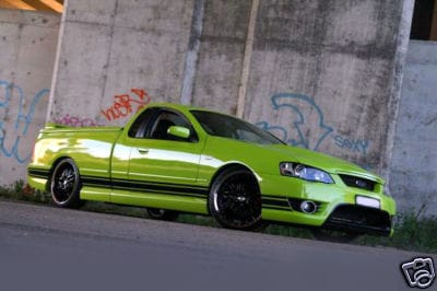 Installed View - Ford Falcon BA BF Ute XT Single Diffuser: FPV Pursuit Style Body Kit