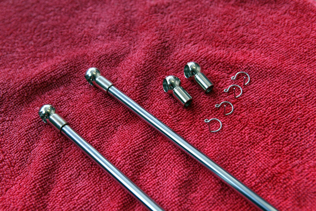 Installed View - Ford Falcon EF EL: Chrome Heavy-Duty Bonnet Struts