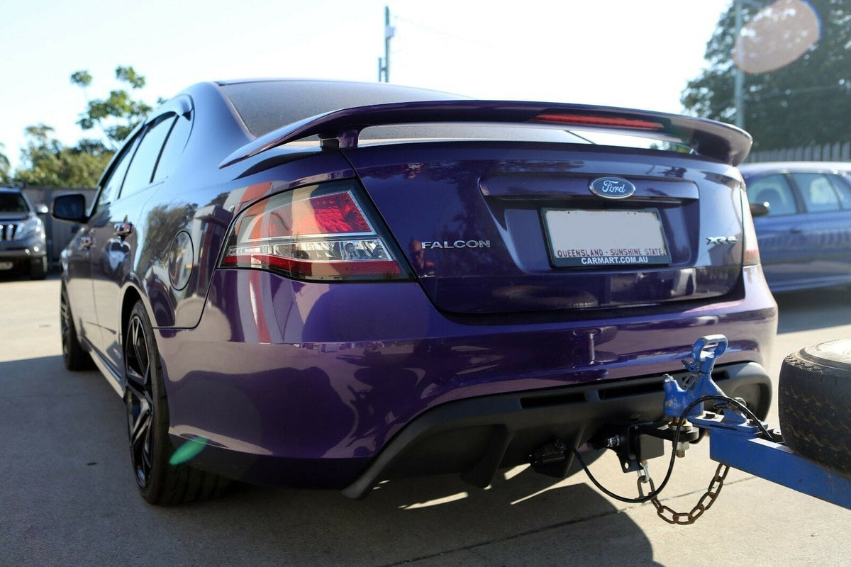 Installed View - Ford Falcon FG Sedan: Rear Bumper Diffuser - Single Exhaust Outlet (XT / XR6 / XR8 / G6)