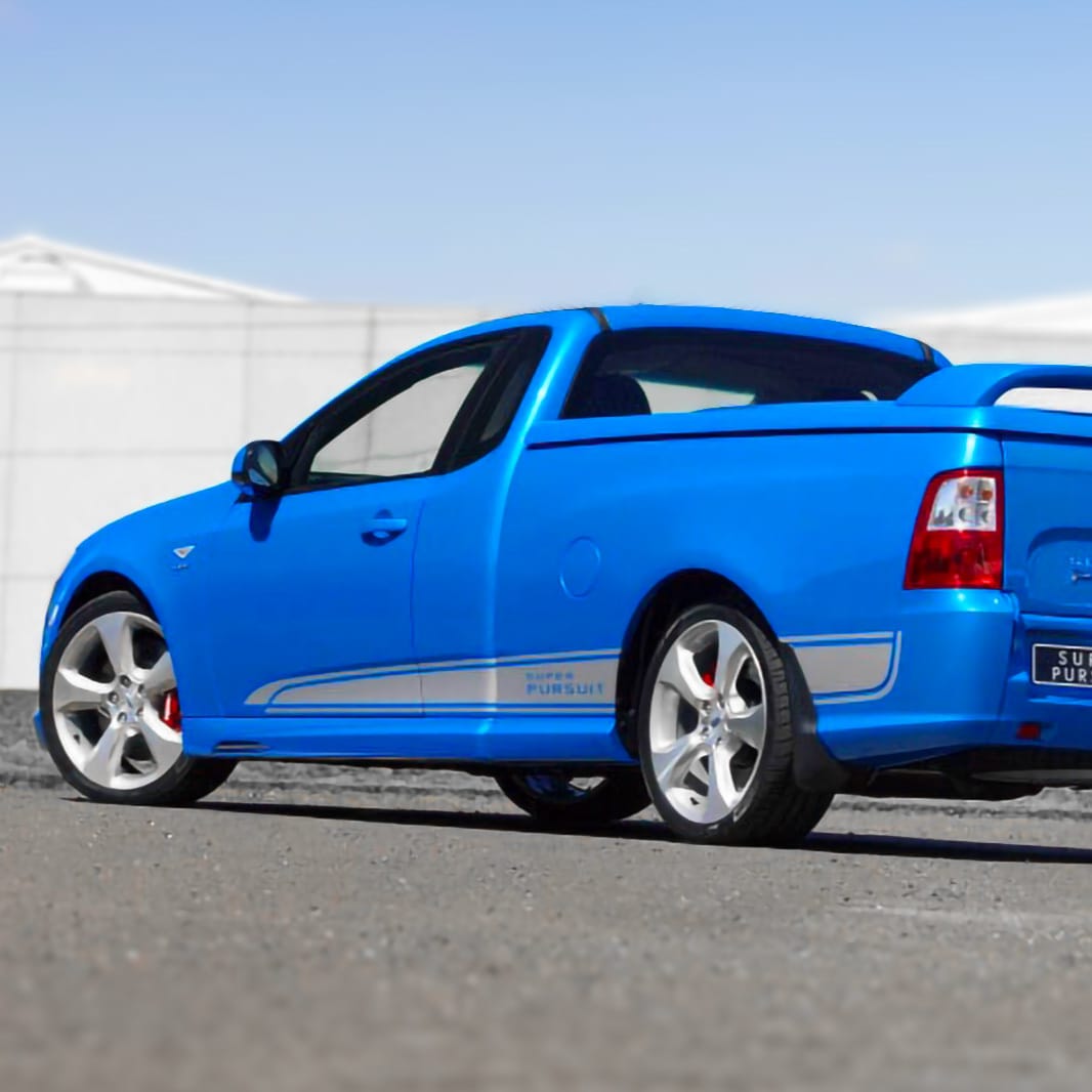 Installed View - Ford Falcon FG Ute: FPV F6 GS Style 4-Piece Side Skirts