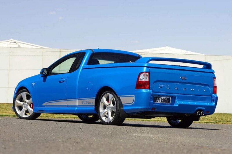 Installed View - Ford Falcon FG Ute: FPV F6 GS Style 4-Piece Side Skirts