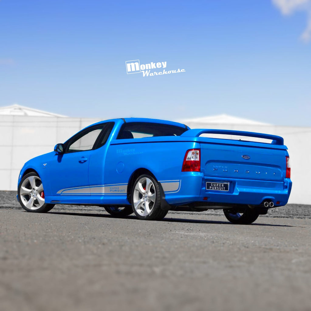 Installed View - Ford Falcon FG Ute: FPV F6 GS Style 4-Piece Side Skirts