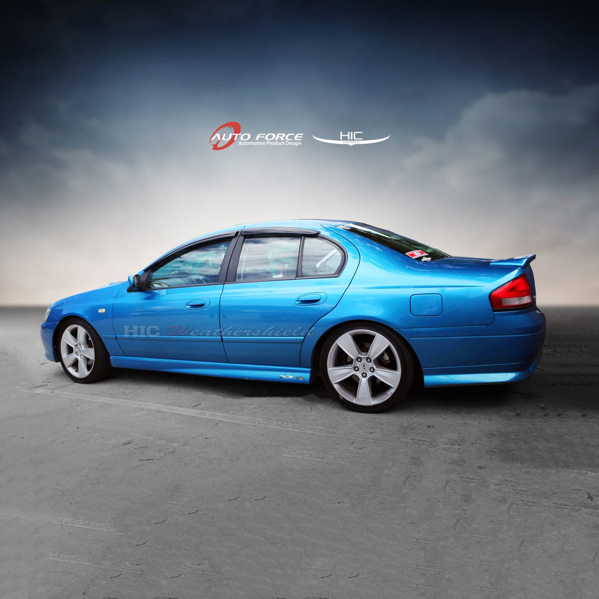 Installed View - Ford Falcon FPV BA BF XR6 XR8 Sedan (2002-2008): Premium Window Visors