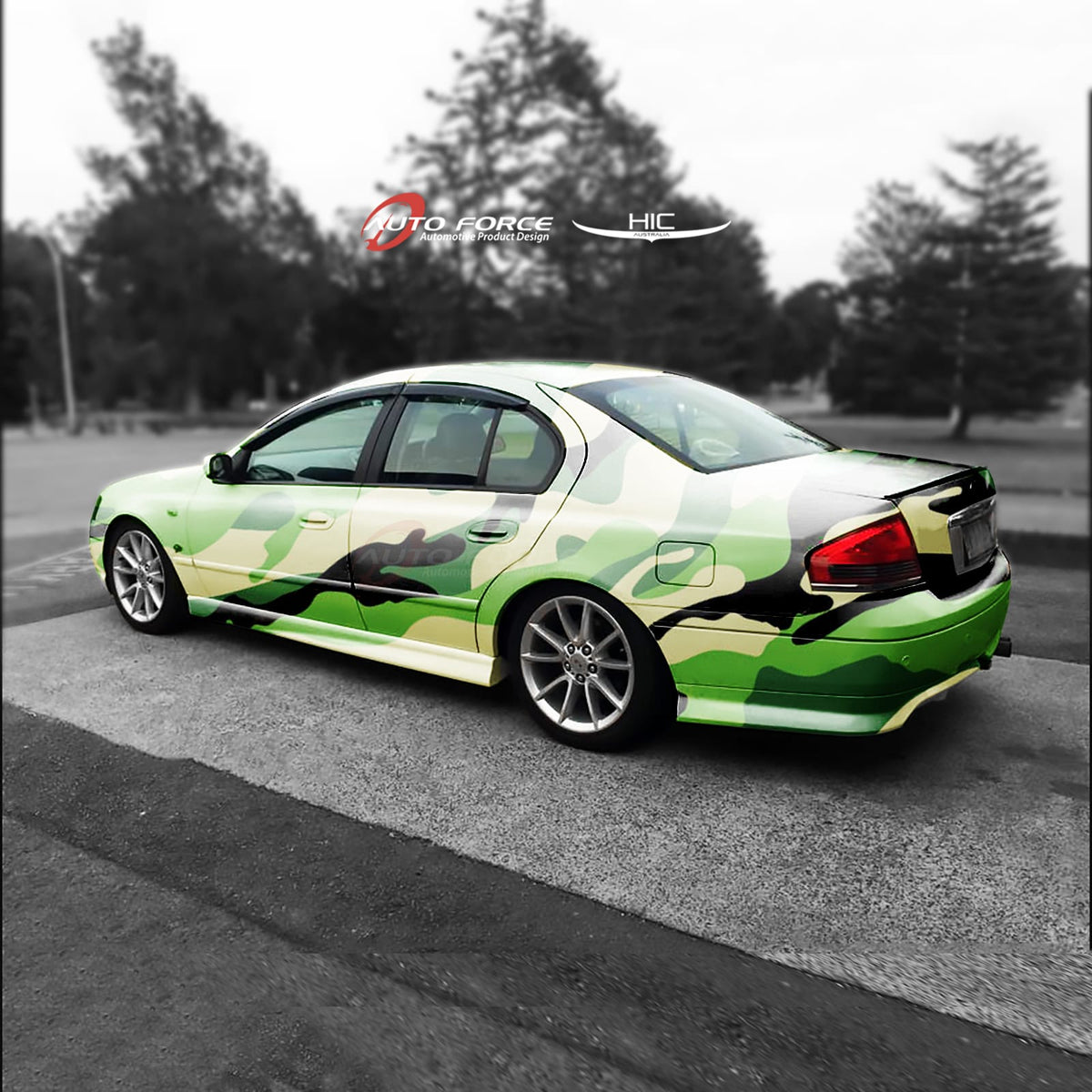 Installed View - Ford Falcon FPV BA BF XR6 XR8 Sedan (2002-2008): Premium Window Visors