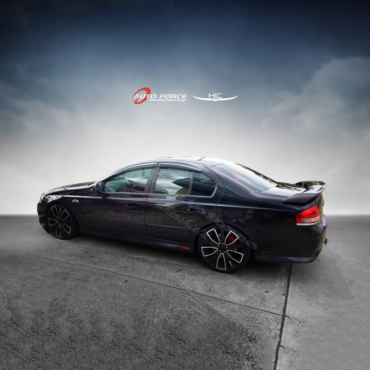 Installed View - Ford Falcon FPV BA BF XR6 XR8 Sedan (2002-2008): Premium Window Visors