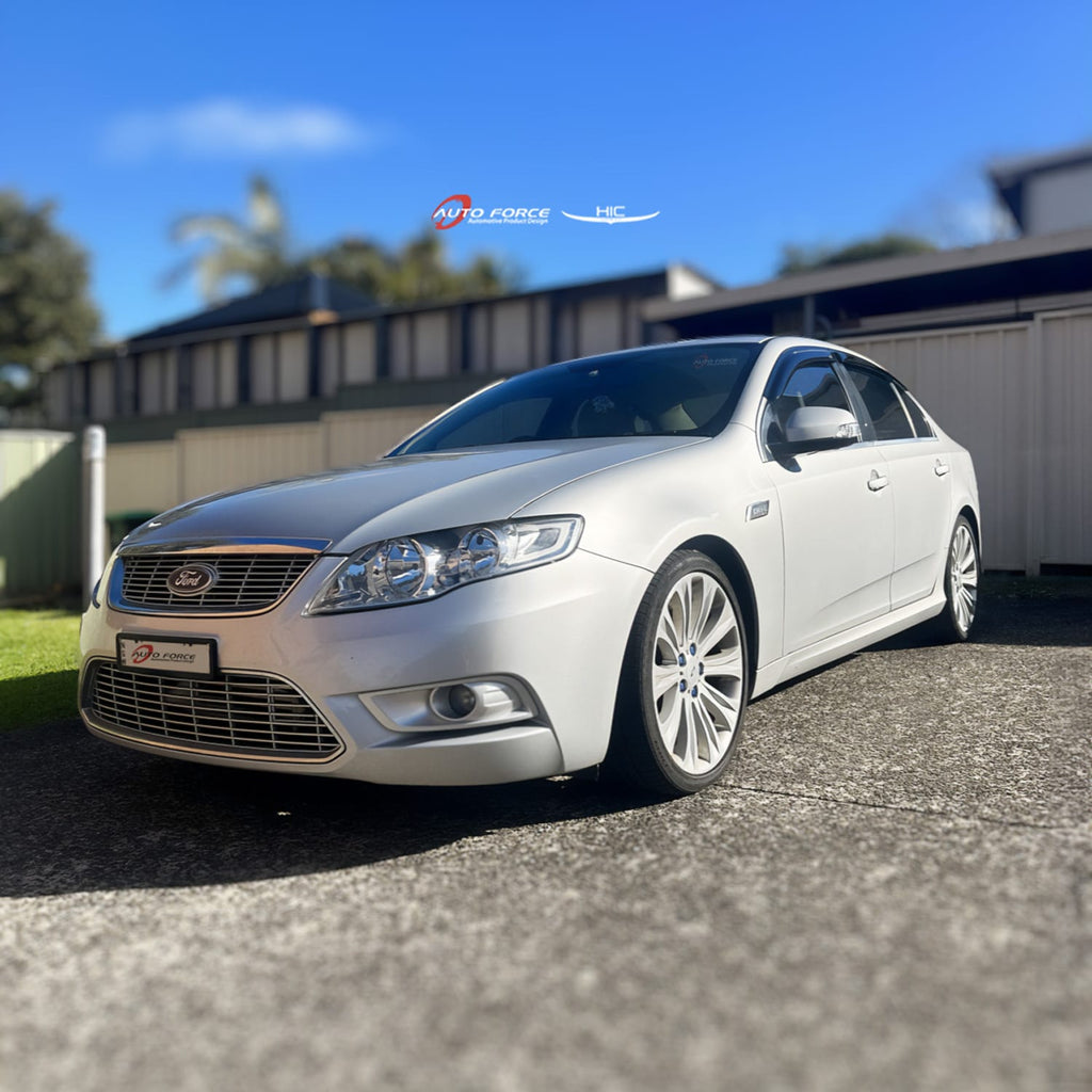 Installed View - Ford Falcon FPV FG FGX Sedan (2008-2016): Premium Window Visors
