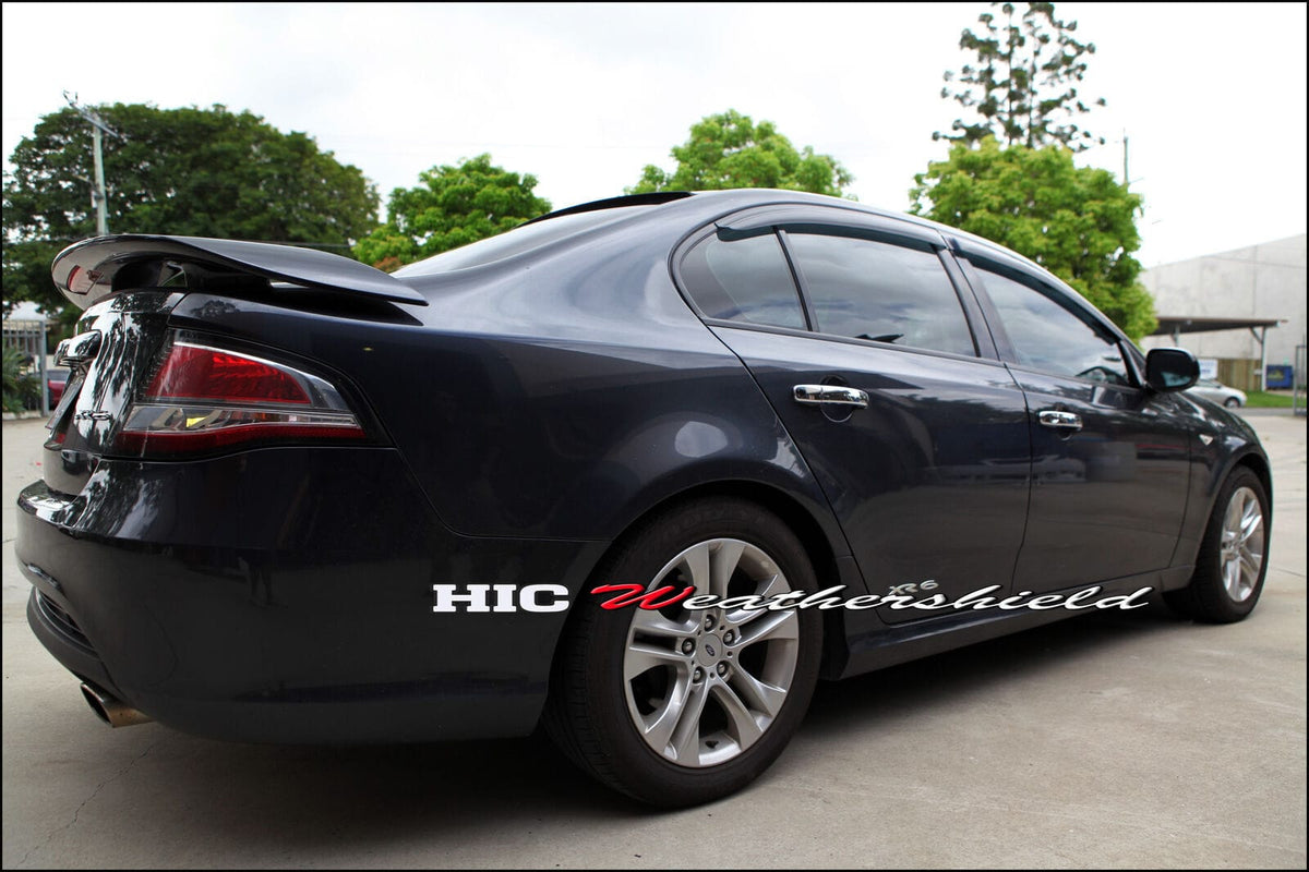 Installed View - Ford Falcon FPV FG FGX Sedan (2008-2016): Premium Window Visors