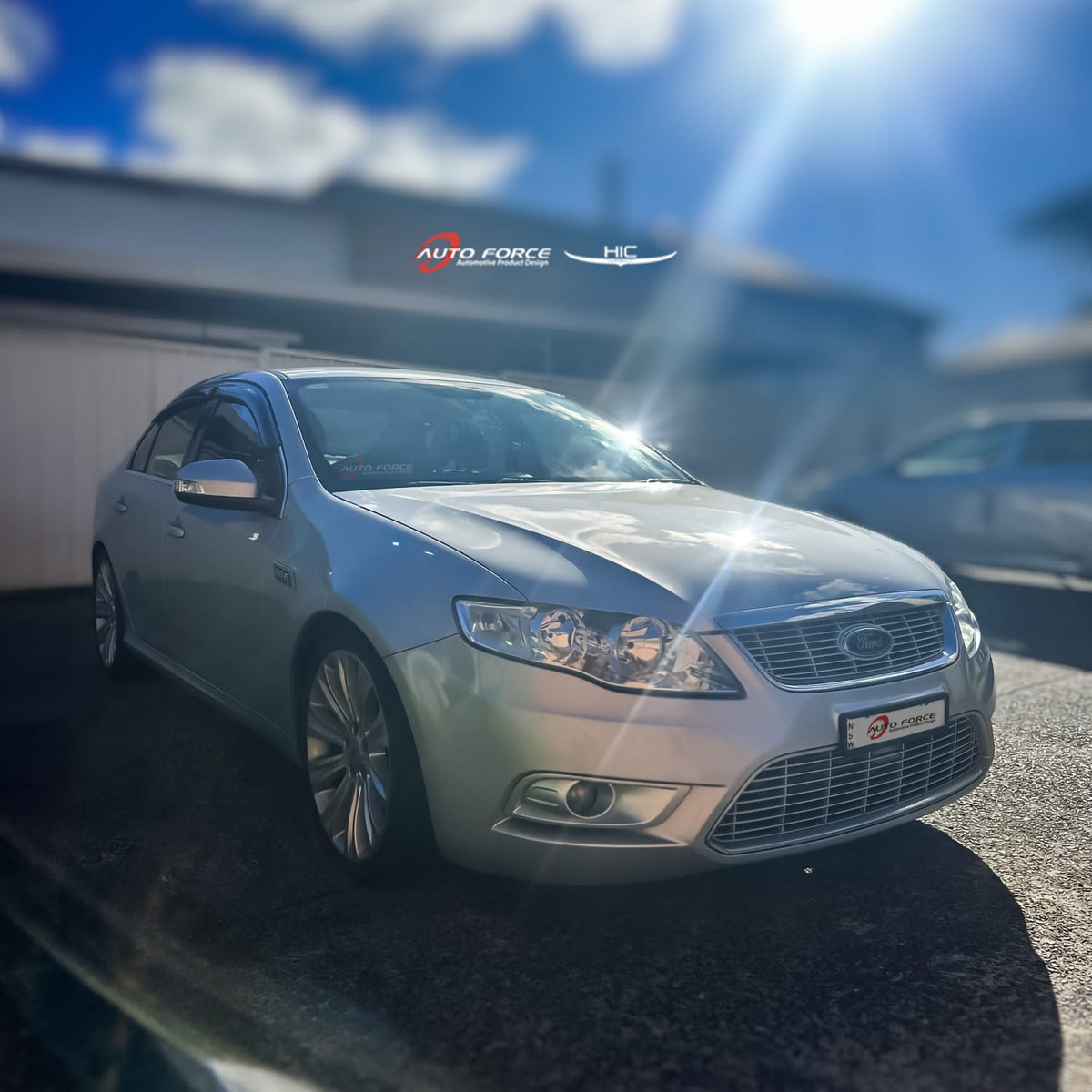 Installed View - Ford Falcon FPV FG FGX Sedan (2008-2016): Premium Window Visors