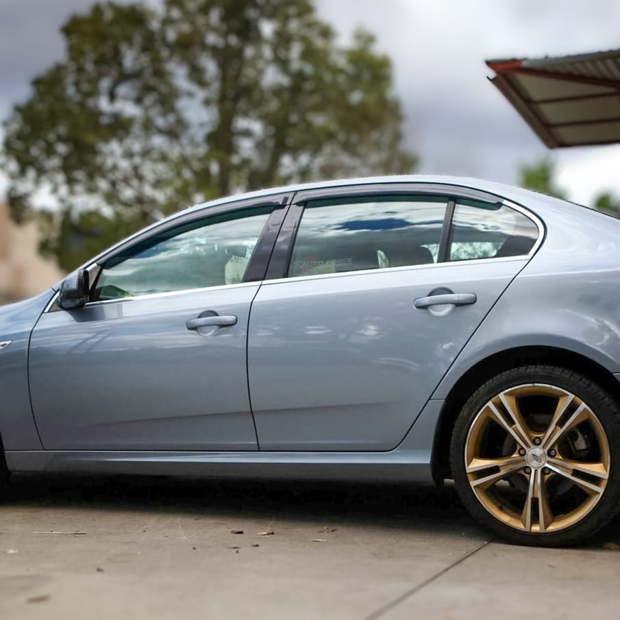 Installed View - Ford Falcon FPV FG FGX Sedan (2008-2016): Premium Window Visors