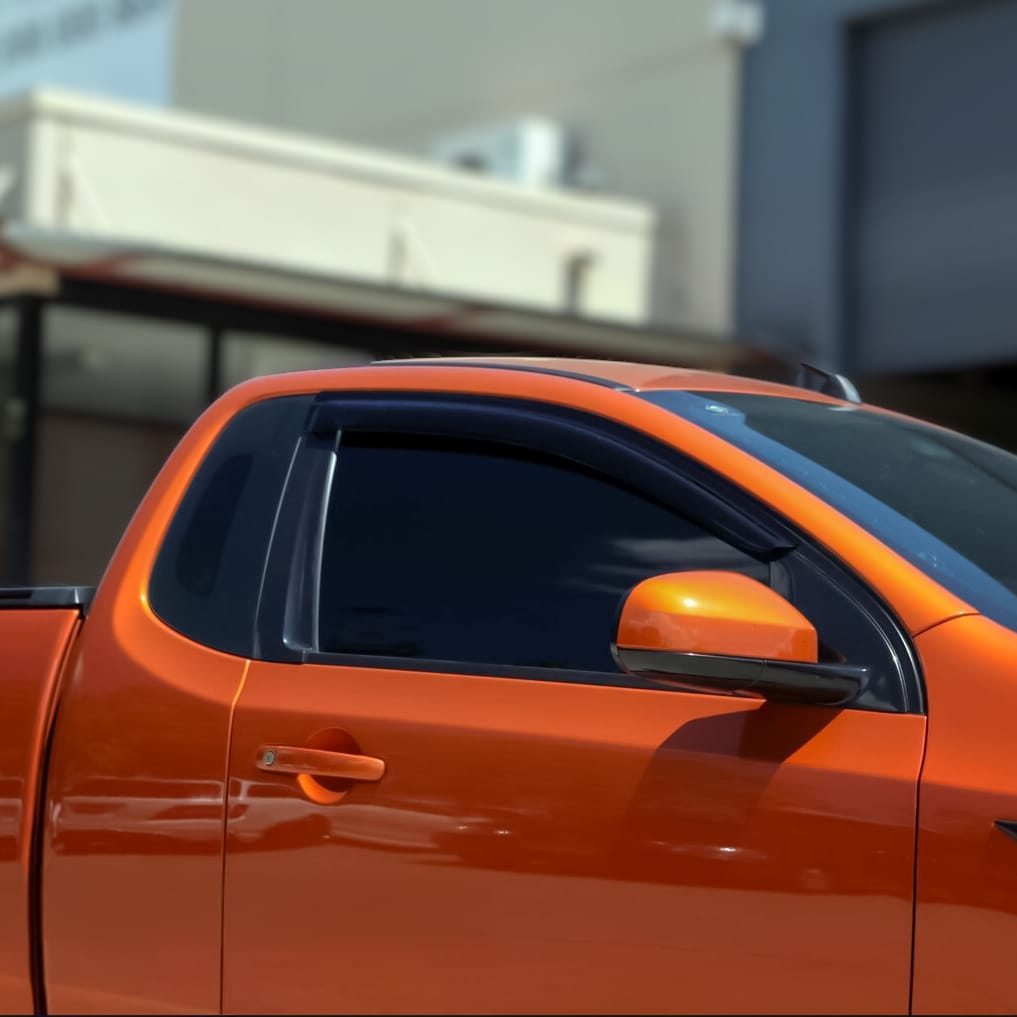Installed View - Ford Falcon FPV FG Ute (2008-2016): Premium Window Visors