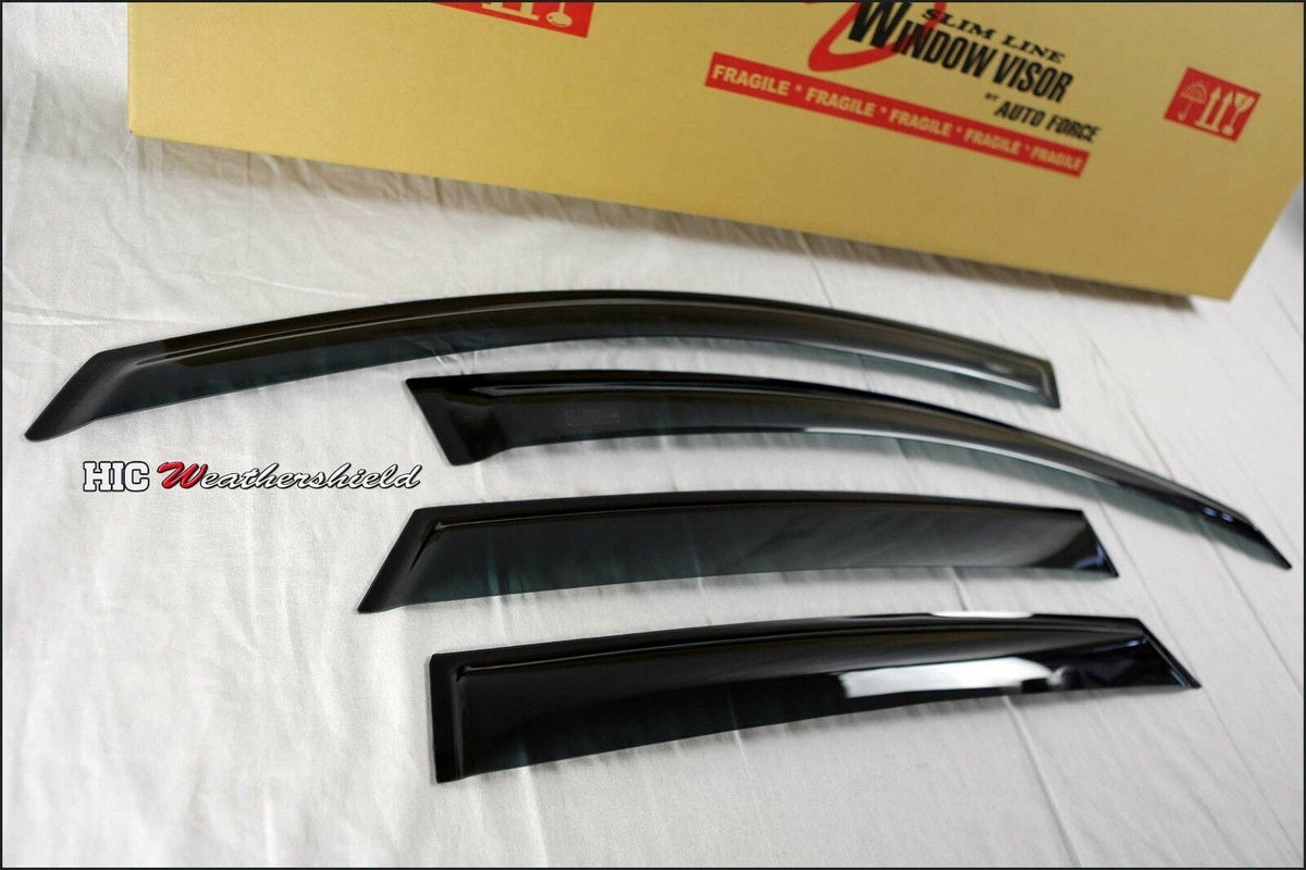 Installed View - Ford Focus LR Hatch & Sedan (2002-2005): Premium Window Visors