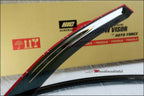 Installed View - Ford Focus LR Hatch & Sedan (2002-2005): Premium Window Visors