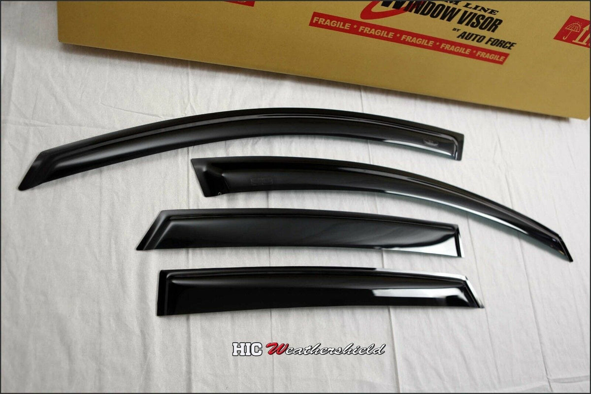 Installed View - Ford Focus LR Hatch & Sedan (2002-2005): Premium Window Visors