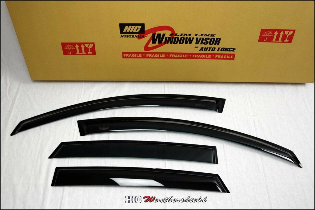 Installed View - Ford Focus LR Hatch & Sedan (2002-2005): Premium Window Visors