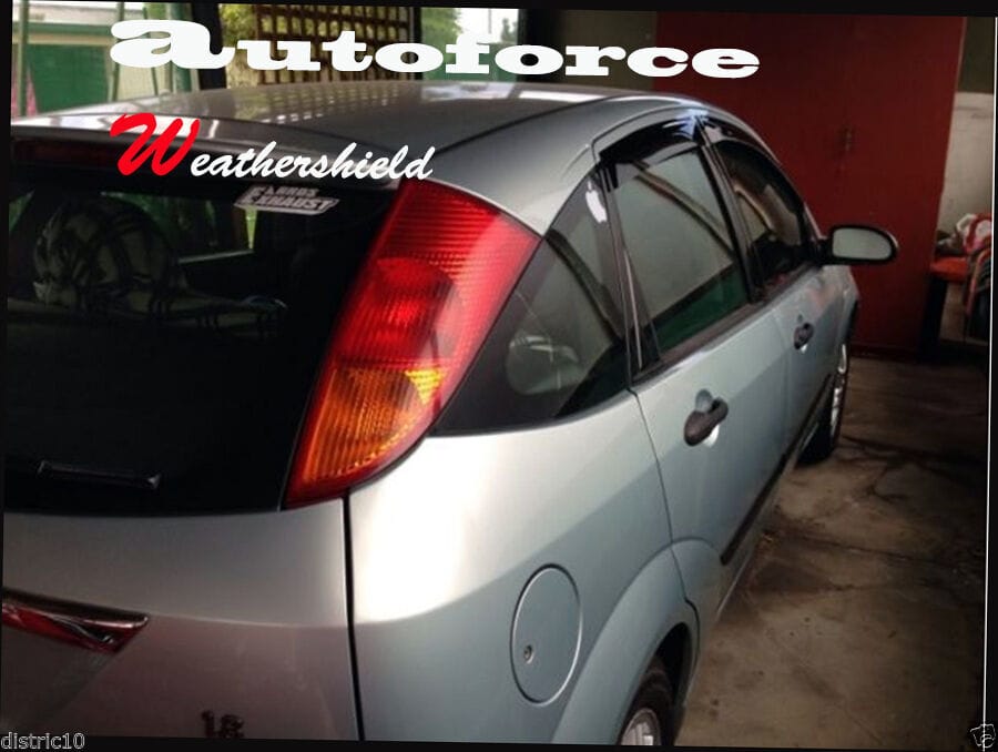 Installed View - Ford Focus LR Hatch & Sedan (2002-2005): Premium Window Visors